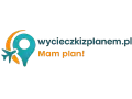 Logo z samolotem i pinezką, obok tekst "wycieczkizplanem.pl Mam plan!". To aplikacja do planowania podróży.