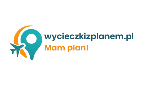 Logo z samolotem i pinezką, obok tekst "wycieczkizplanem.pl Mam plan!". To aplikacja do planowania podróży.